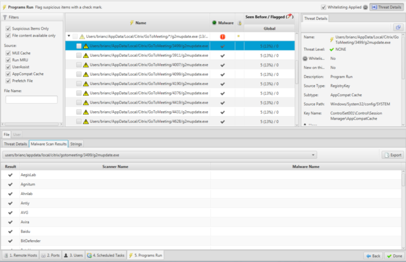 Cyber Triage - Finding Suspicious Program Activity