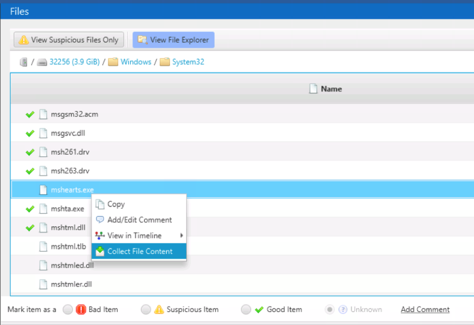 Incident Response Collection Example