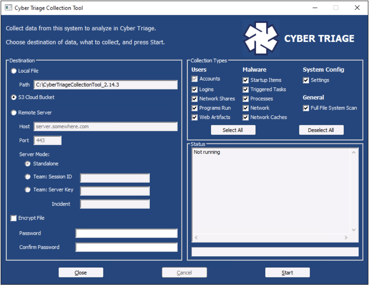 How to collect and upload to S3 using Cyber Triage