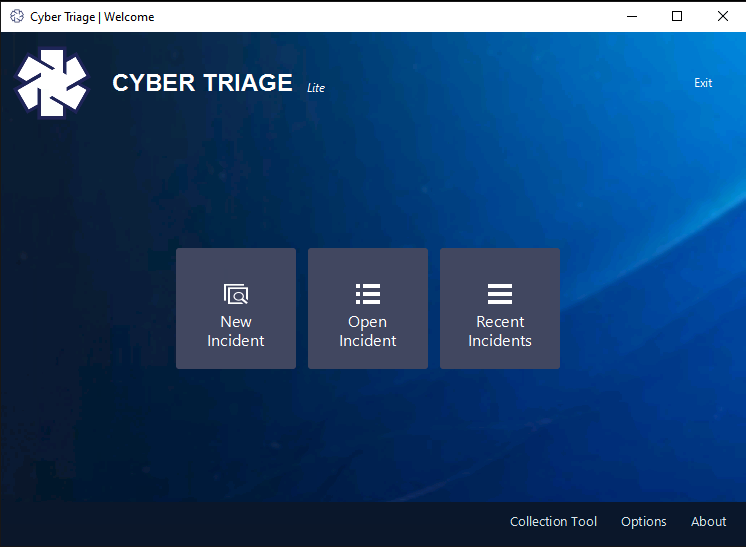 Free dfir tools- Cyber Triage Lite- UI Start