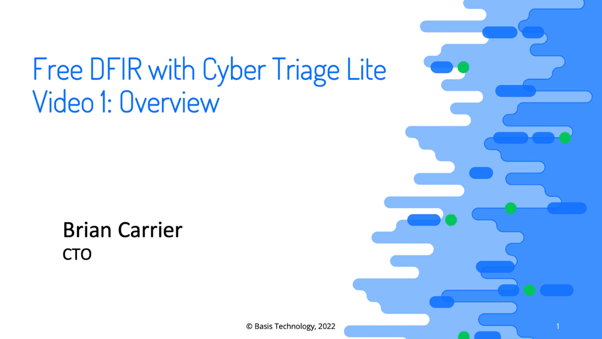 Cyber Triage Lite - Free DFIR Tool part 1 Intro Video