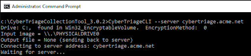 CyberTriageCLI --server cybertriage.acme.net