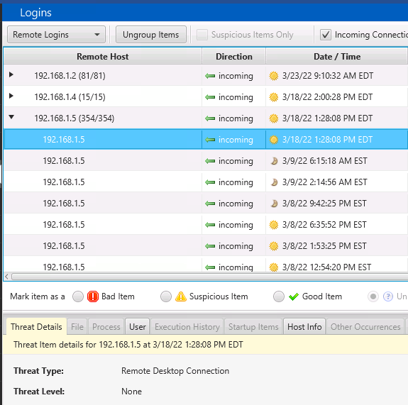 grouped by host-Cyber Triage Lite