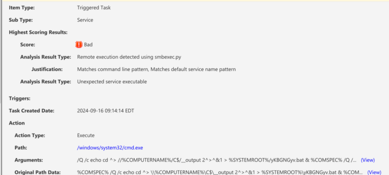 Smbexec DFIR Breakdown: Impacket Remote Execution Activity - smbexec - Cyber Triage