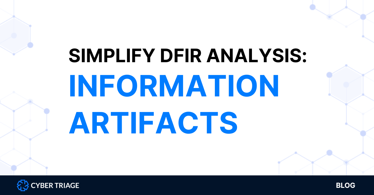 Information Artifacts