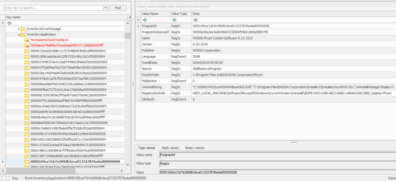 Example of InventoryApplication content.