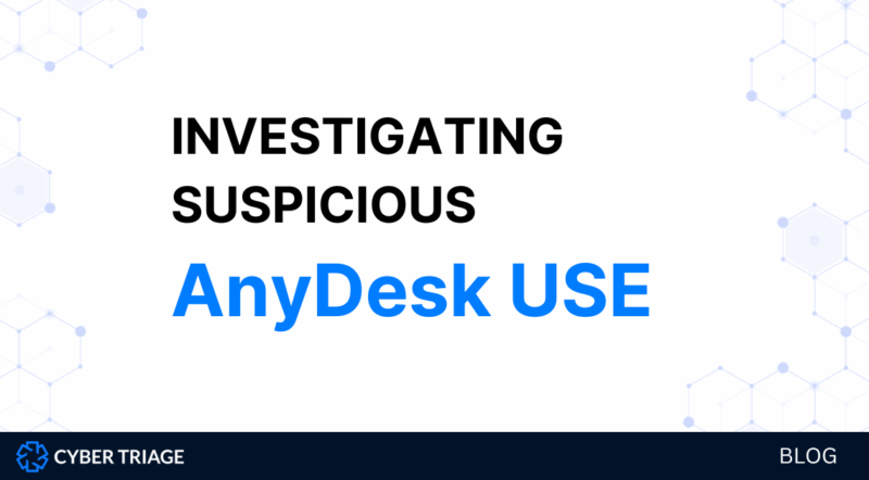 Investigating suspicious AnyDesk use.