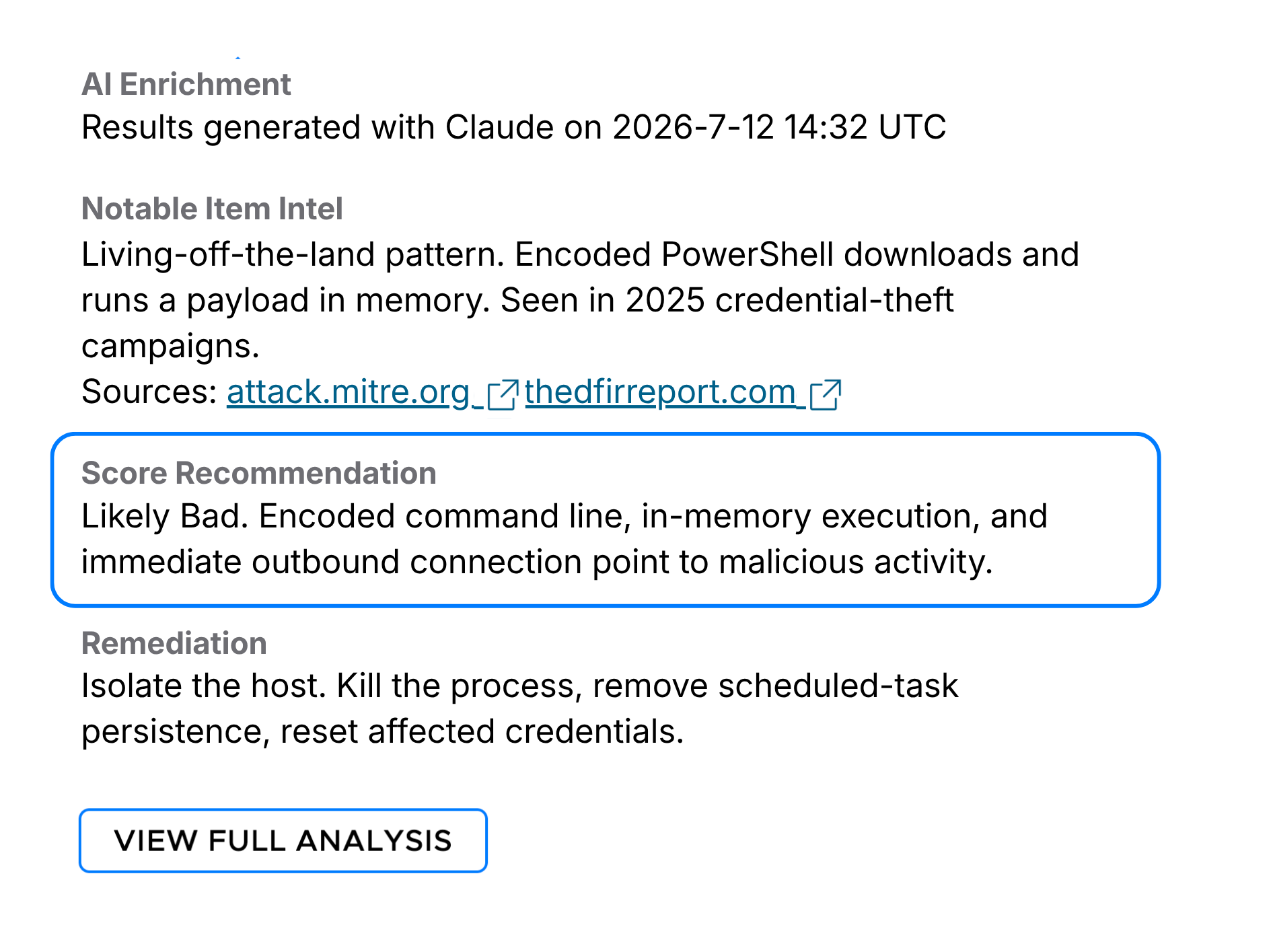 Cyber Triage interface showing an AI score recommendation