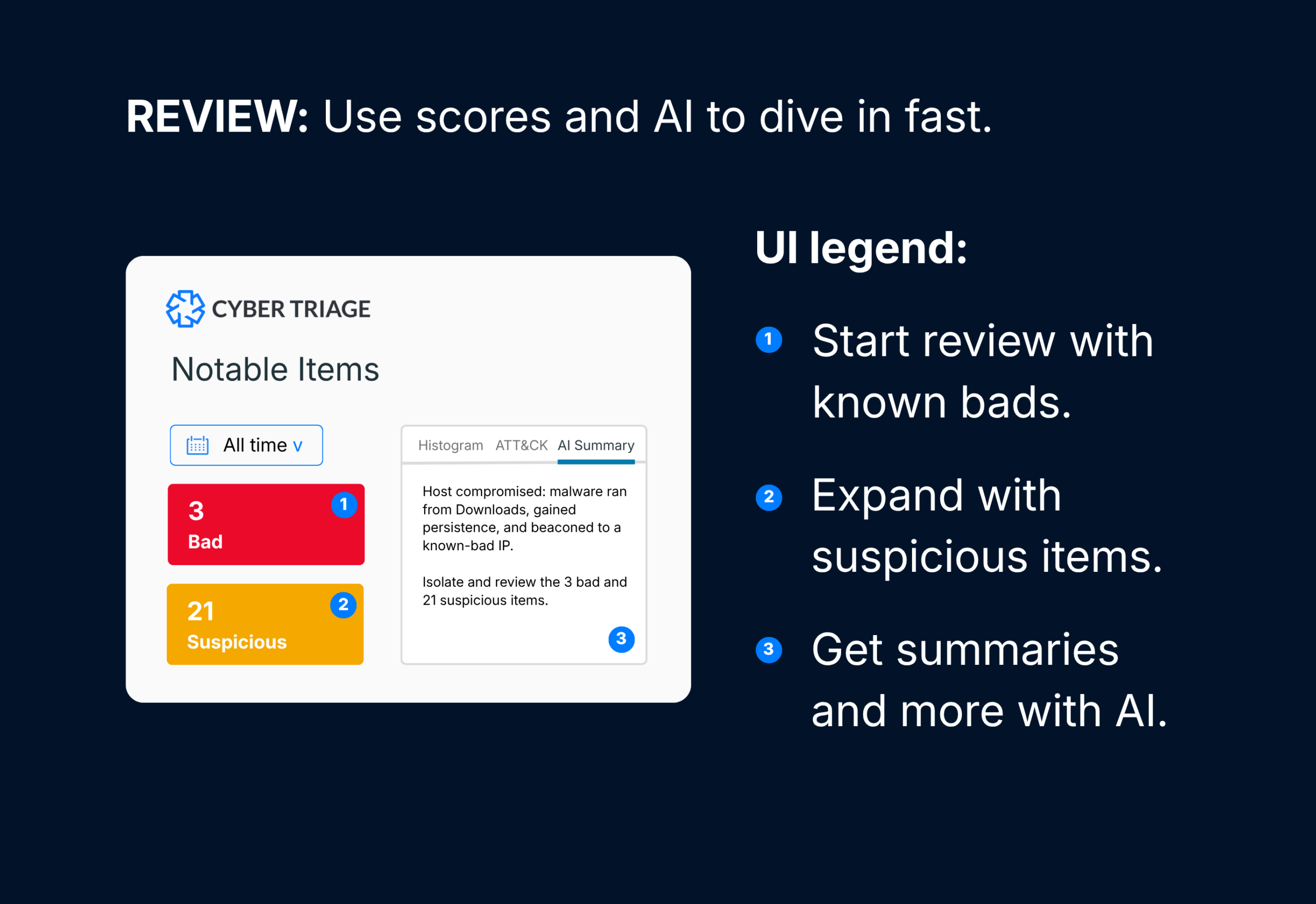 Analyst reviewing scored results in the Cyber Triage console